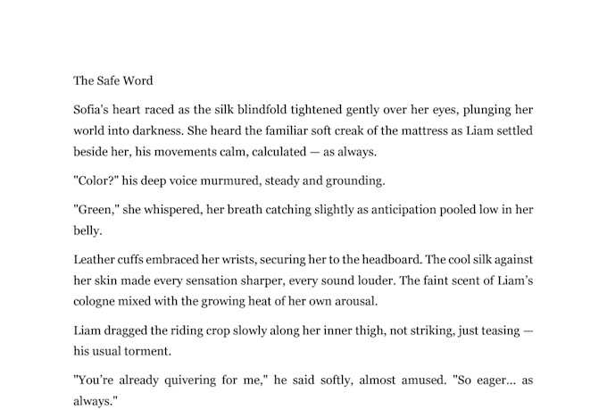 write steamy erotic romance stories tailored to your fantasy